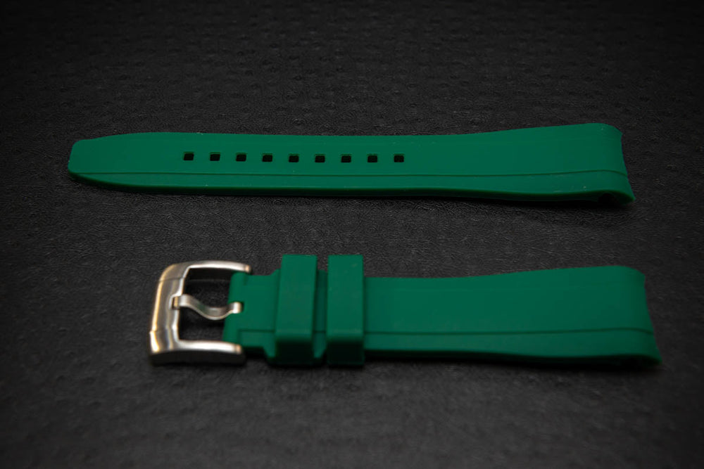 Dark green store fluoroelastomer strap
