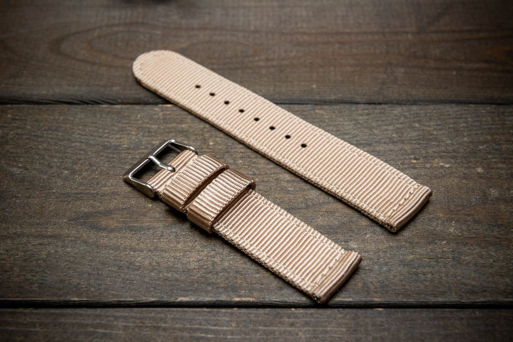Cordura Type fabric watch band (black, grey, blue, kaki, burgundy, beige)