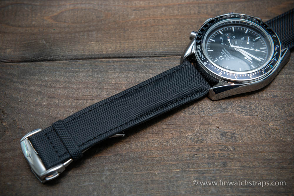 Omega black leather discount strap