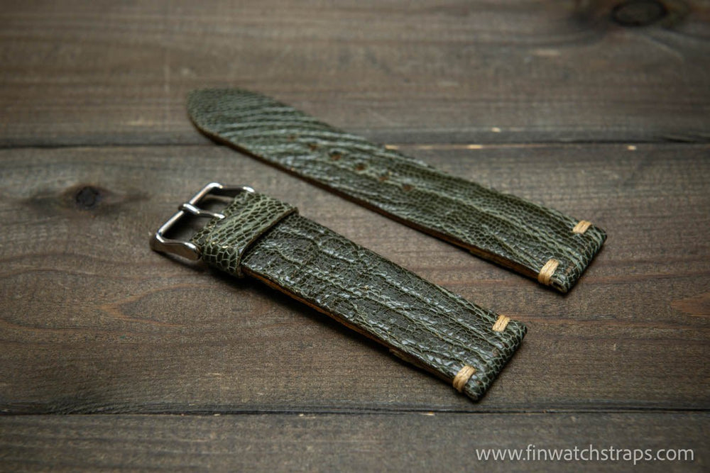 Ostrich legs leather watch strap - finwatchstraps