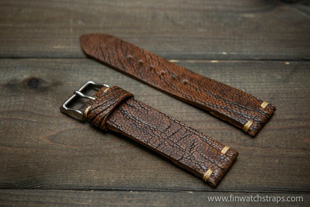 Traditional Finnish Handcrafted Ostrich Leather Watch Strap