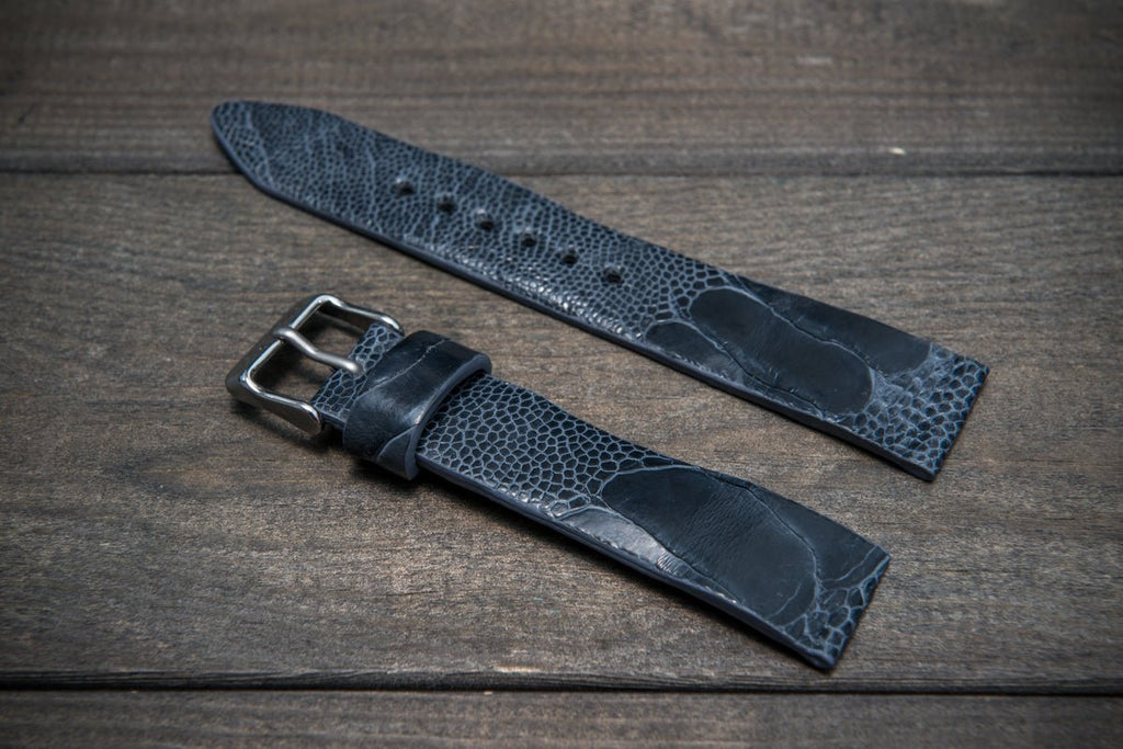 Racing Tan Ostrich Leg skin watch strap