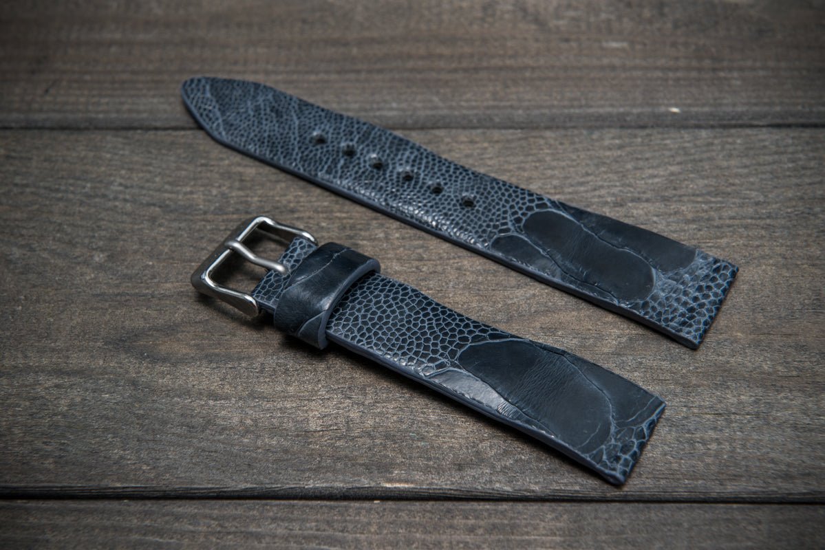 Blue ostrich watch on sale strap