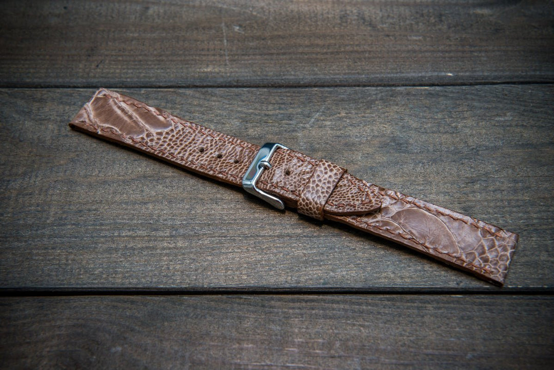 Ostrich legs leather watch straps/ handmade to order in Finland