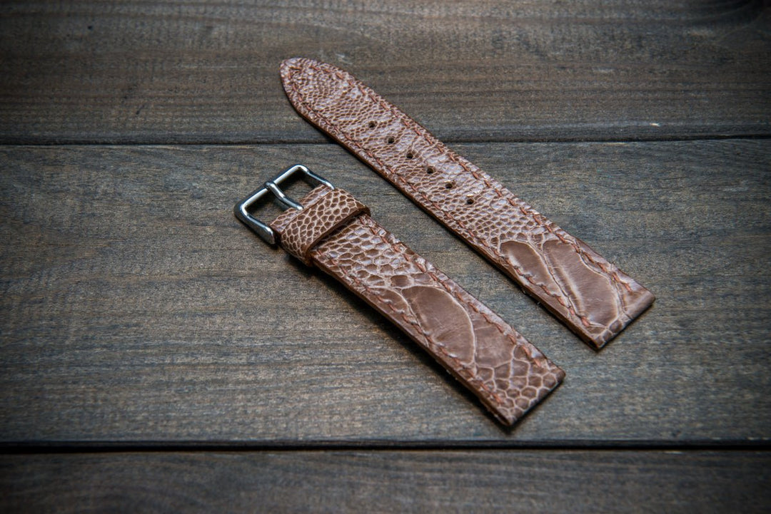 Ostrich legs leather watch straps/ handmade to order in Finland