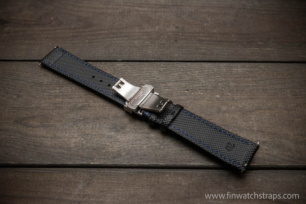 Sailcloth water-resistant watch strap 17-24 mm.