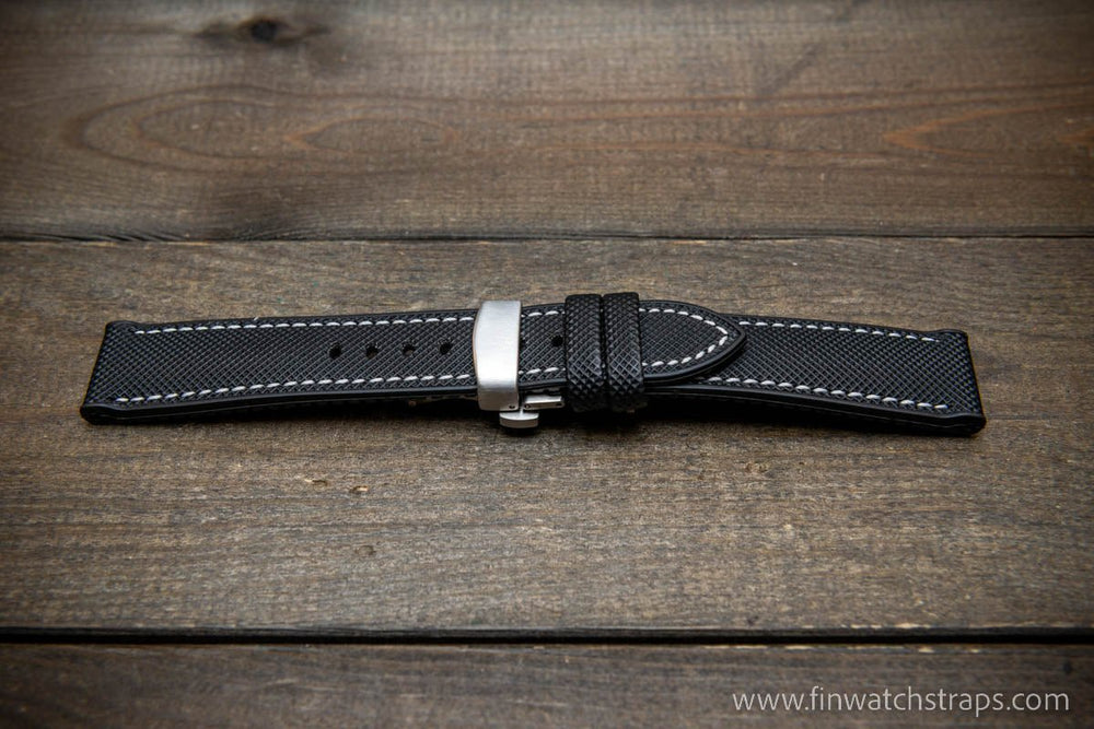 Sailcloth waterproof hybrid fluororubber FKM watch strap premium qu