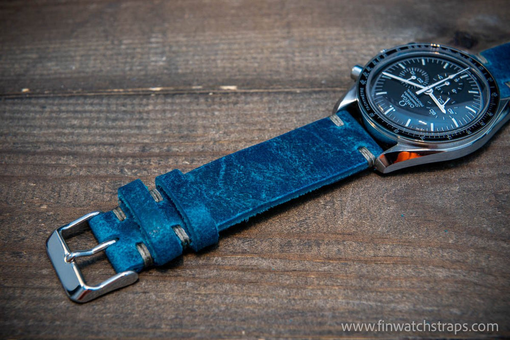 Blue suede cheap watch strap
