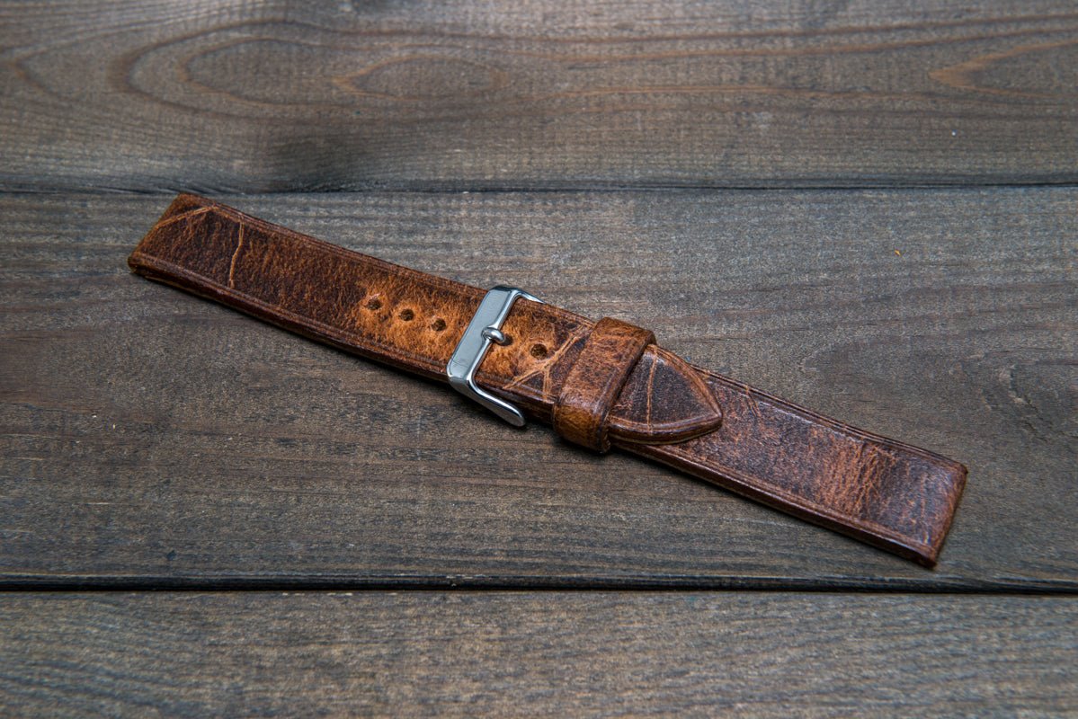 Distressed leather watch strap 20mm hotsell