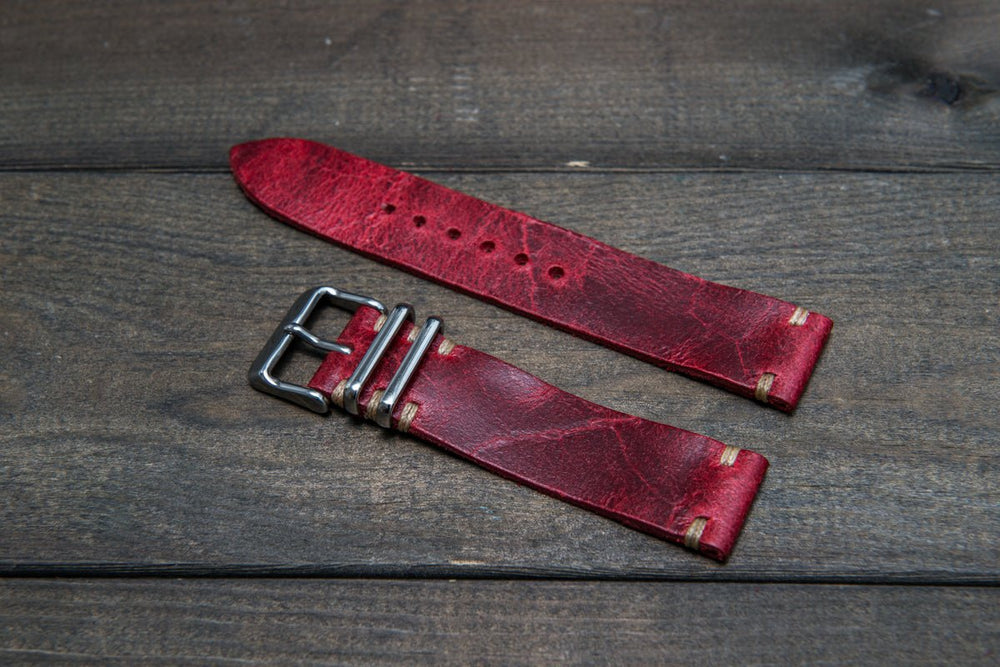 Red suede watch strap store