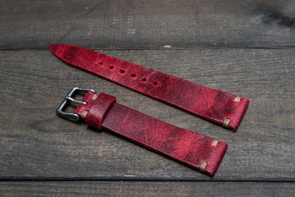 Tapered leather online watch strap