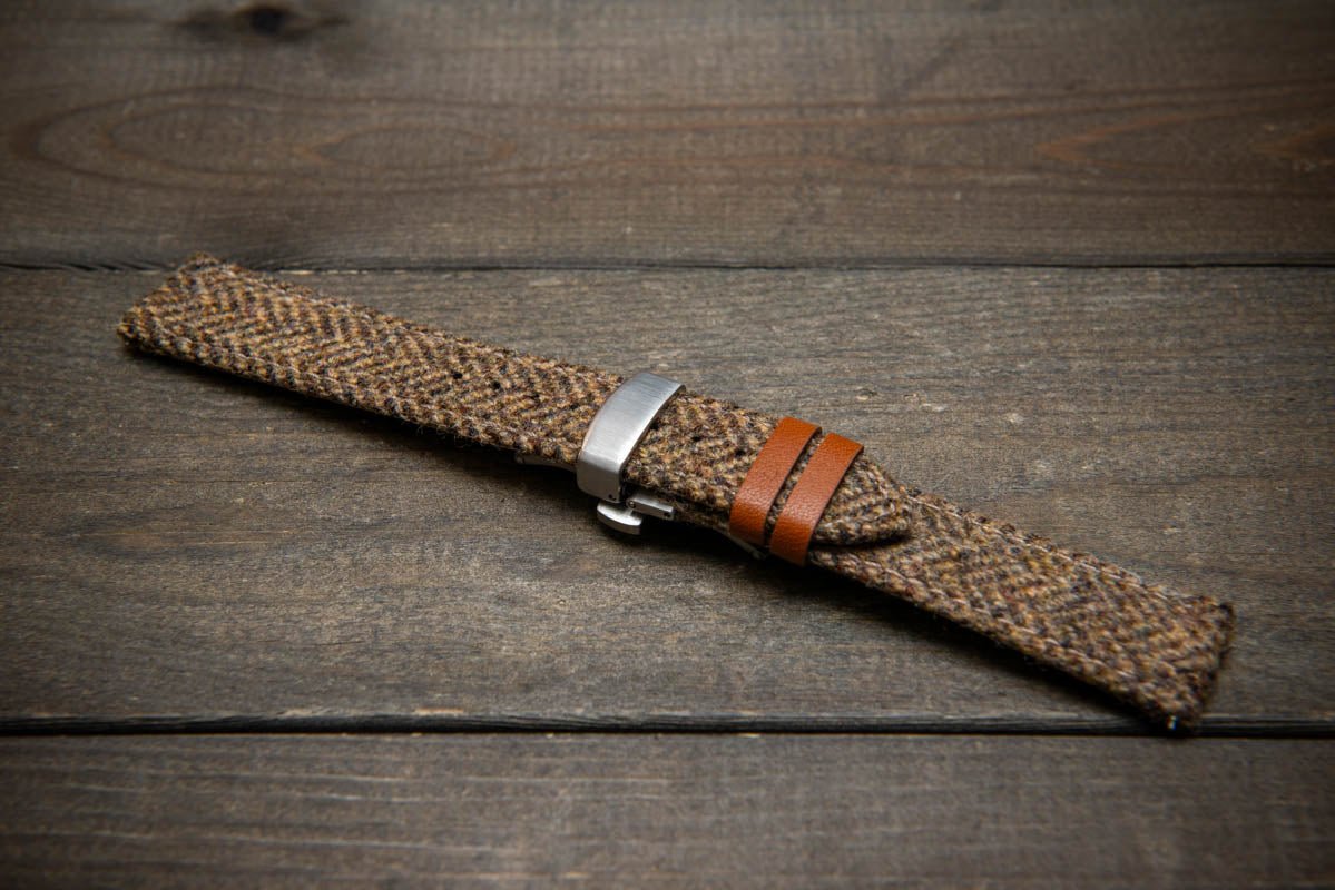 Tweed watch strap, Watch band made of HARRIS TWEED®. 