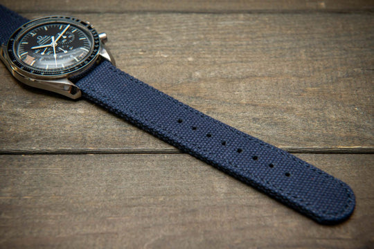 Vintage canvas watch strap: 18 mm, 19 mm, 20 mm, 21 mm, 22 mm, 23 mm, 24 mm - finwatchstraps