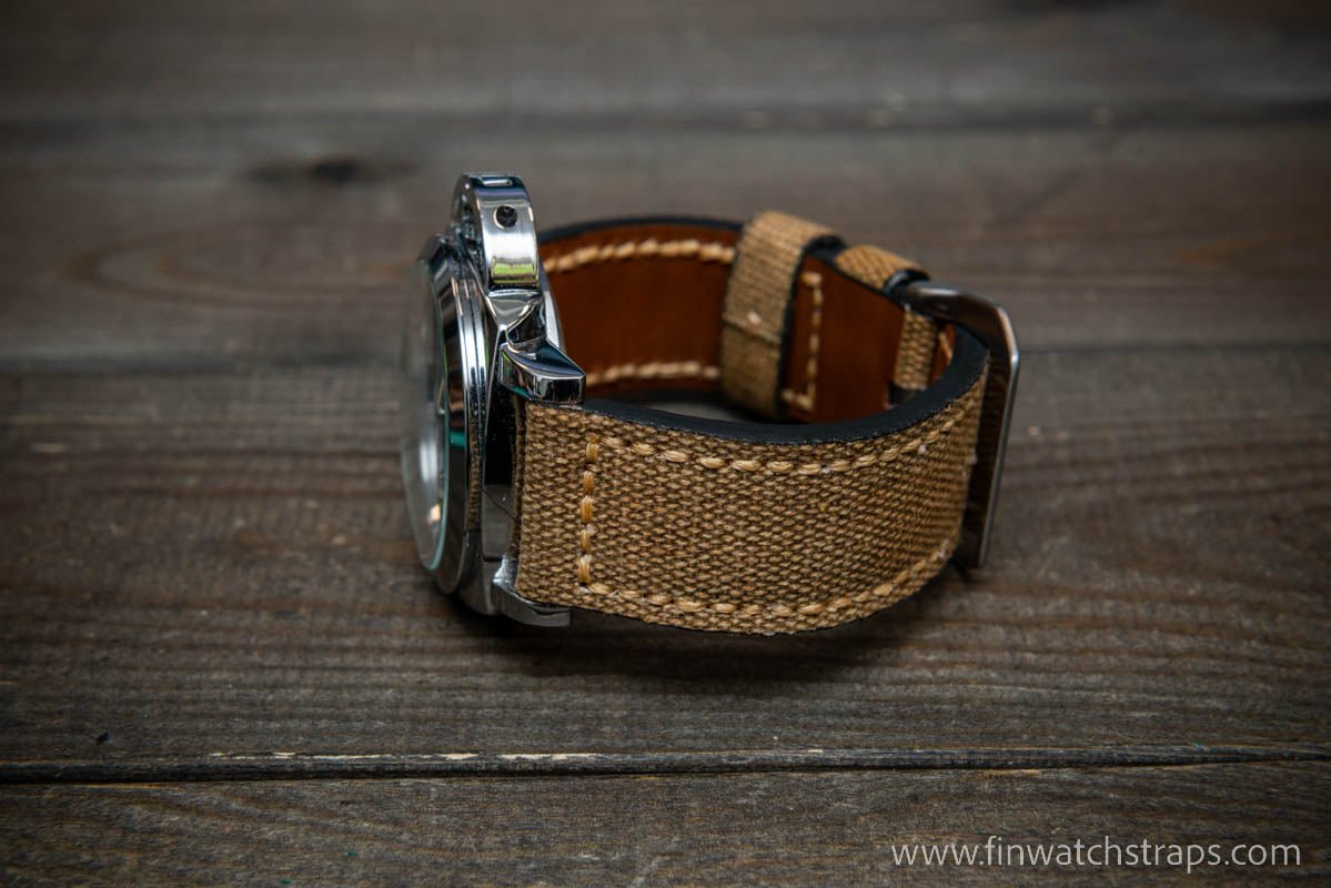 Vintage canvas watch strap 20 mm 22 mm 24 mm 26 mm