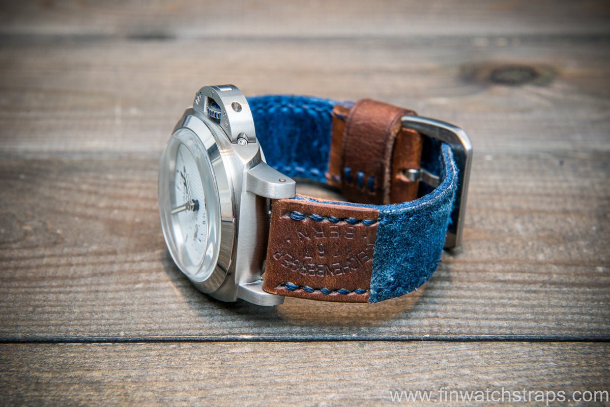 Vintage denim ammo watch strap for Panerai IWC U Boat and other watches