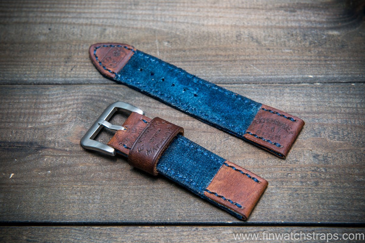 Vintage denim ammo watch strap for Panerai, IWC, U-Boat and other